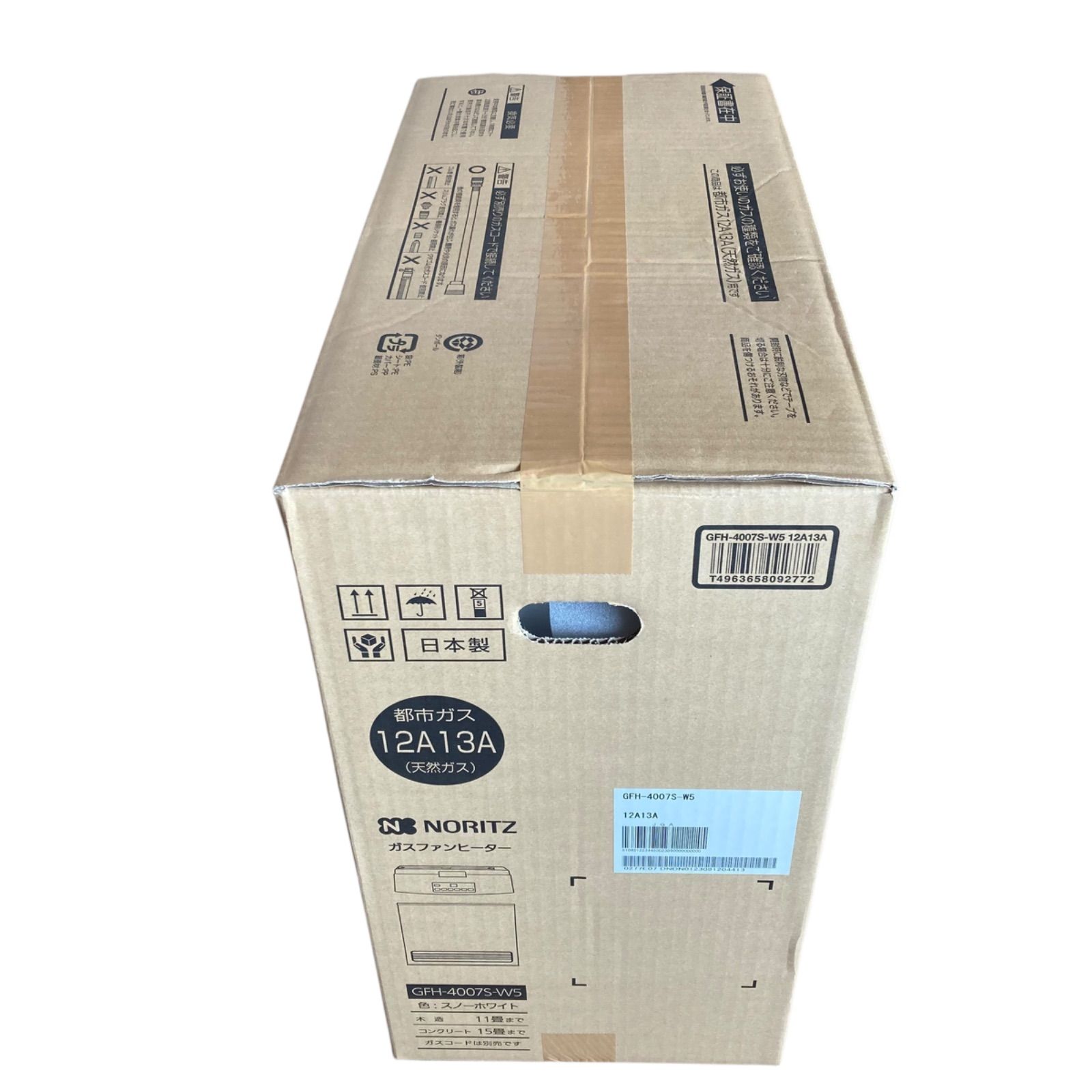 新品未使用 NORITZ ノーリツ ガスファンヒーター ガスコード付き GFH