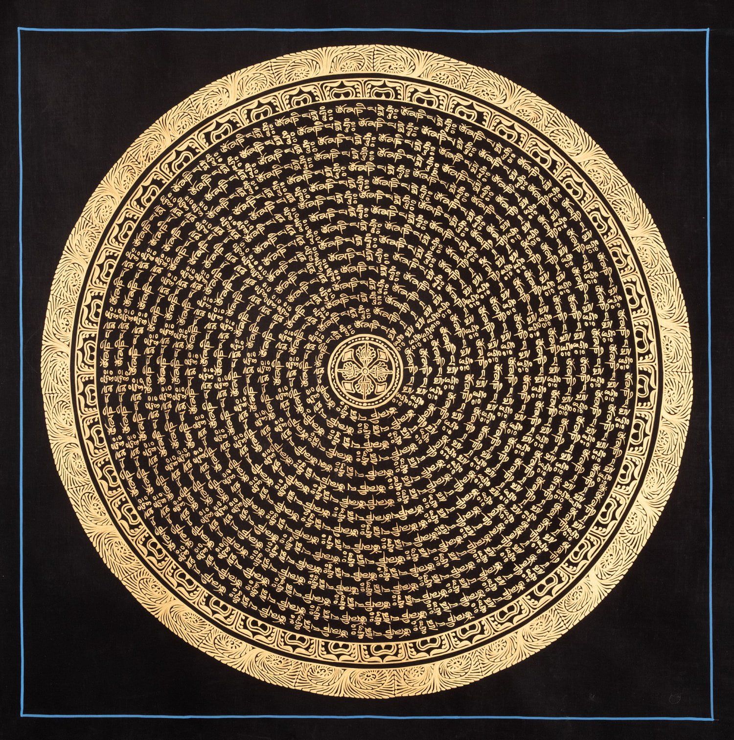 チベット　タンカ　ドルジェ・ドル 習作〕タンカ - ドルジェ種子曼荼羅[56cm x 56cm] / ドルジェ 種子