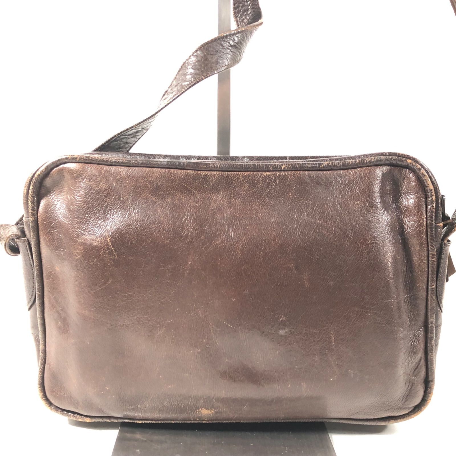 CELINE ブラウンレザーショルダーバッグ A1120-21-5 CELINE セリーヌ レディース レザーショルダーバッグ