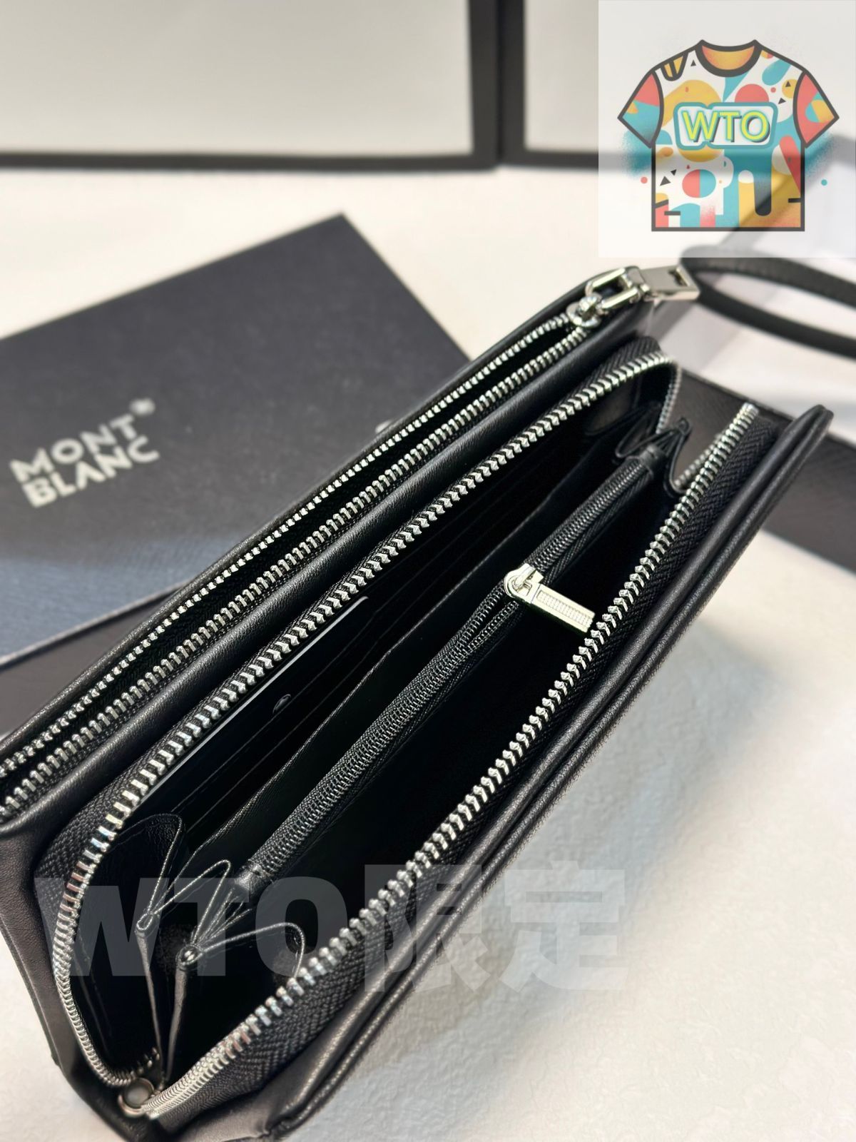 本日限定特価】モンブラン メンズ レザー ハンドバッグ 21×10cm 高品質