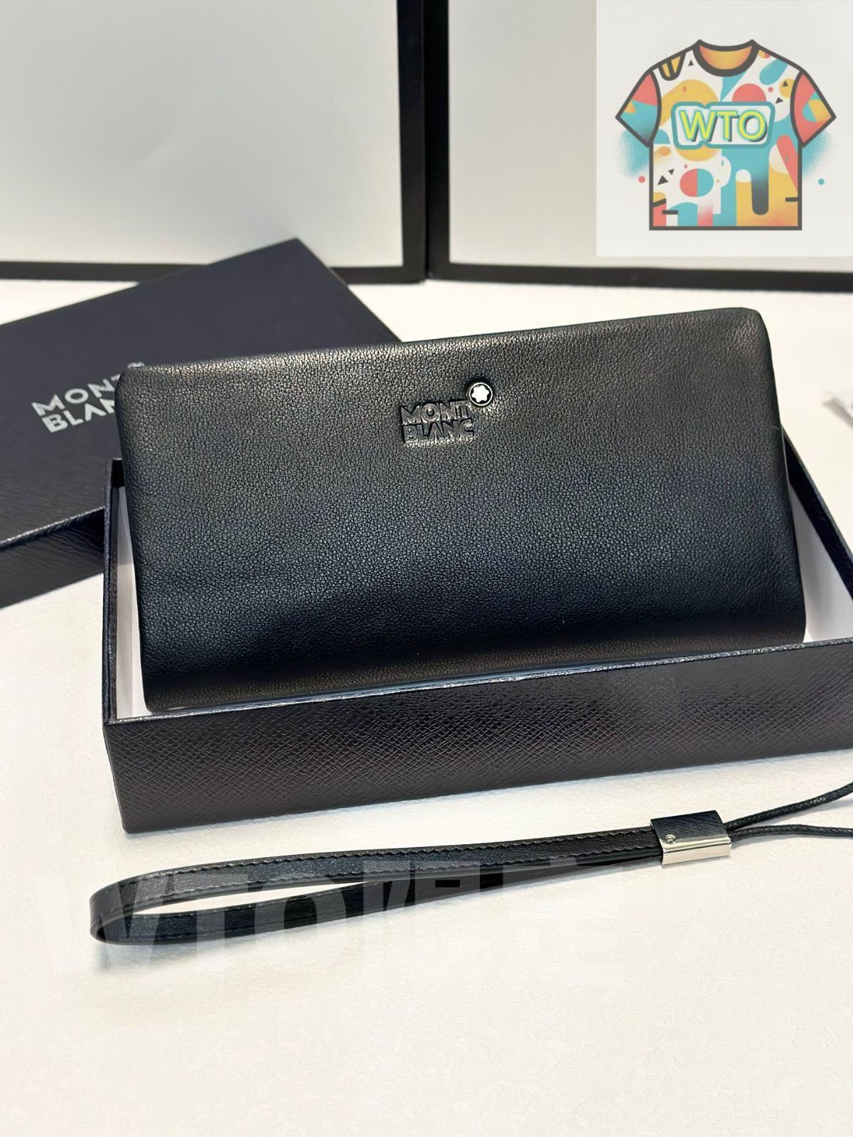 本日限定特価】モンブラン メンズ レザー ハンドバッグ 21×10cm 高品質