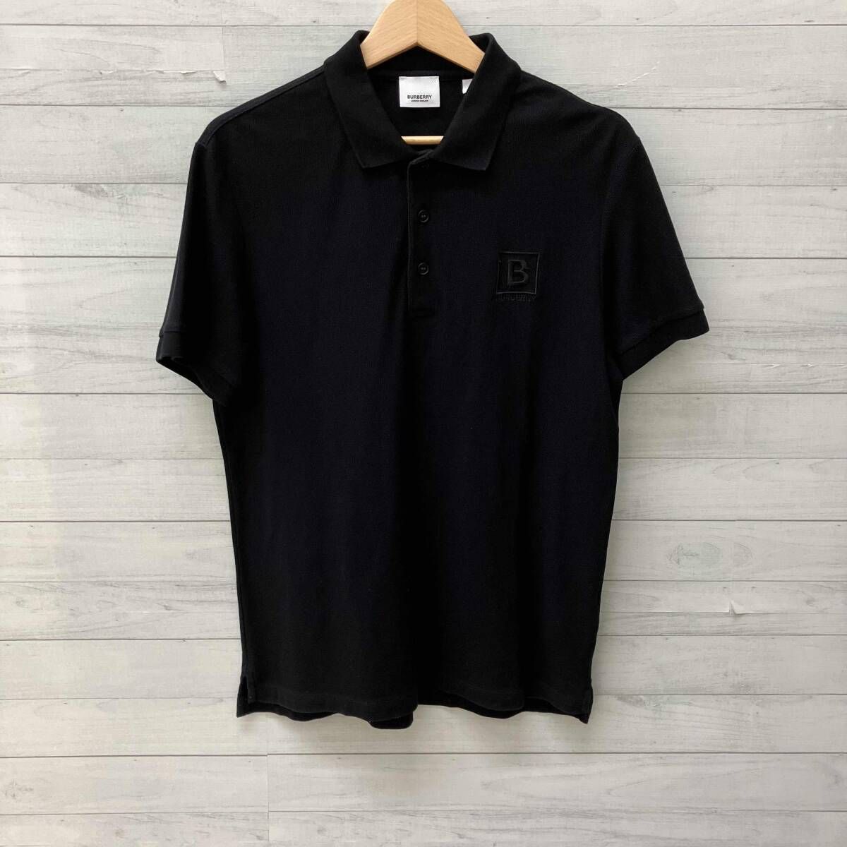 BURBERRY LONDON◇ポロシャツ/XL/コットン/BLK/8000913