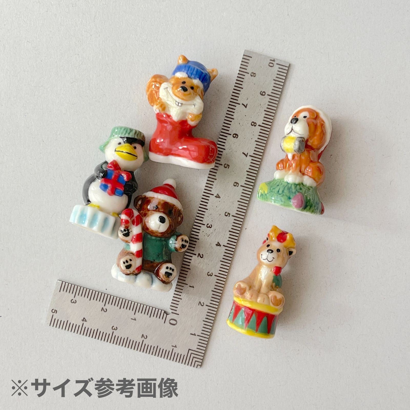 赤とゴールドのベカシーヌ フェーブ レア フェーヴ フランス 陶器 置物