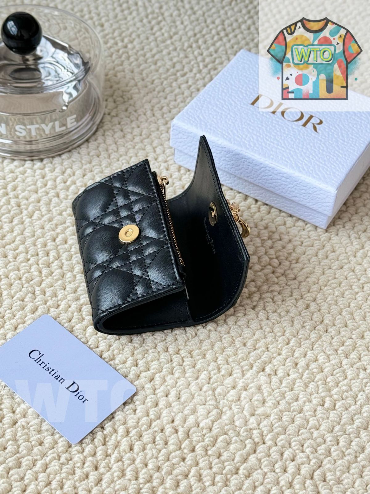 今日特価】My Dior Glycine ウォレット, ラズベリーピンク, 藤の花