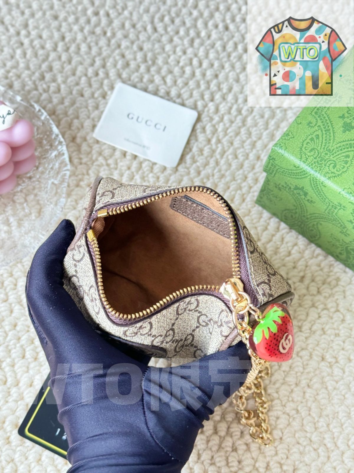 今日特価】GUCCI 新作 レディース ベージュ/エボニー キャンバス