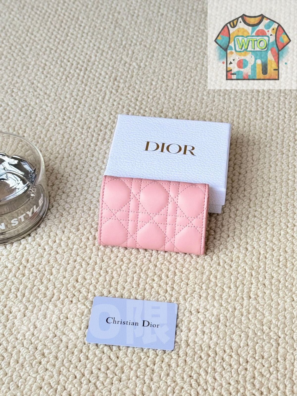 今日特価】My Dior Glycine ウォレット, ラズベリーピンク, 藤の花