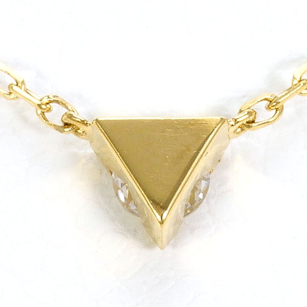 アーカー AHKAH K18YG ネックレス ダイヤモンド 0.08ct 総重量約1.2g 