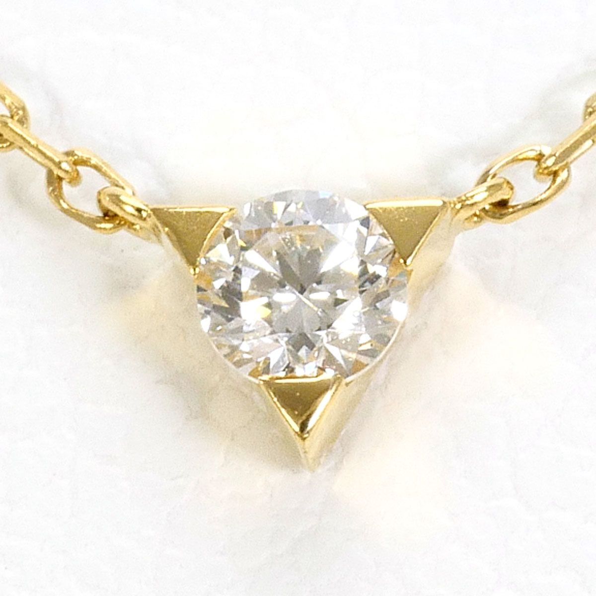 アーカー AHKAH K18YG ネックレス ダイヤモンド 0.08ct 総重量約1.2g 