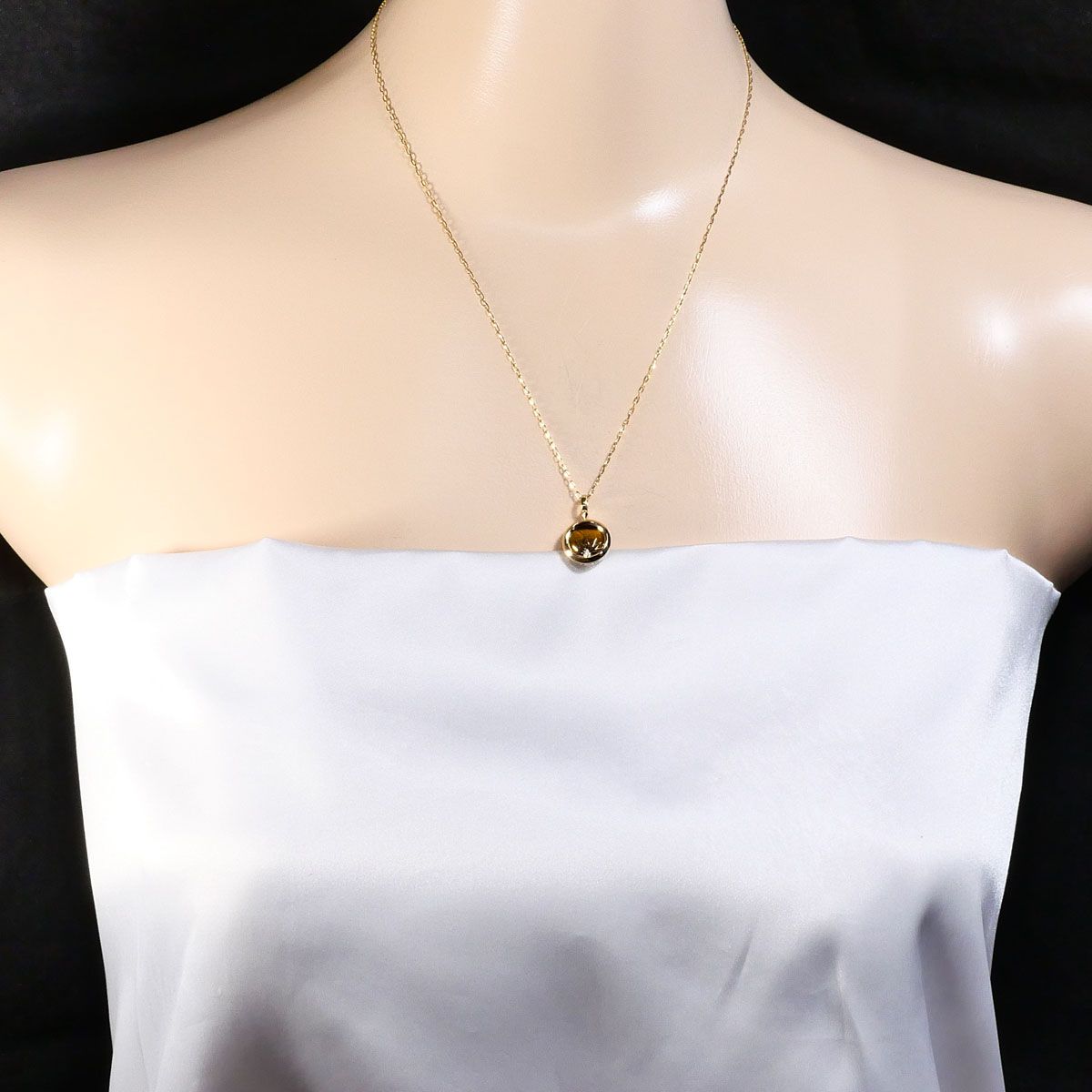 スタージュエリー STAR JEWELRY K10YG ネックレス タイガーアイ