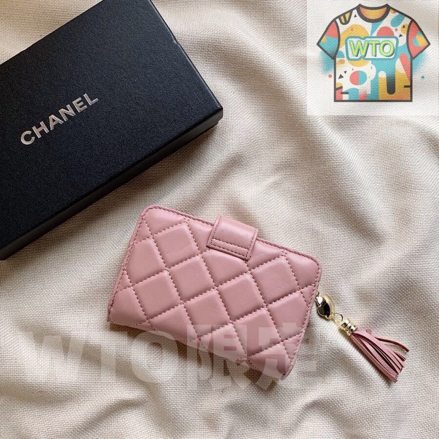 本日特価] シャネル ウォレット 12001 ブラック＆ピンク 最新モデル