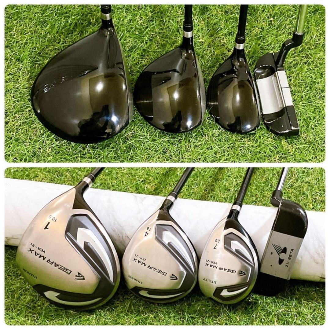 ギアマックス メンズゴルフセット 11本 初心者 S 右利き タイトリスト