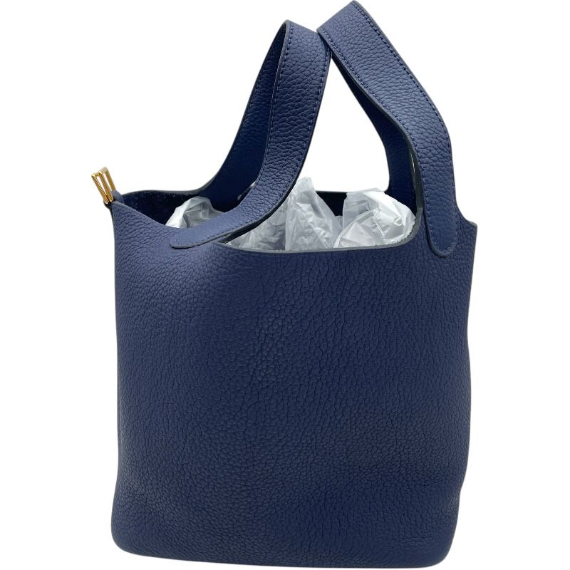 【付属品多数！】エルメス　ピコタンロック　PM ブルーサフィール　⬜︎R エルメス ピコタンロックPM トリヨンモーリス ブルーサフィール