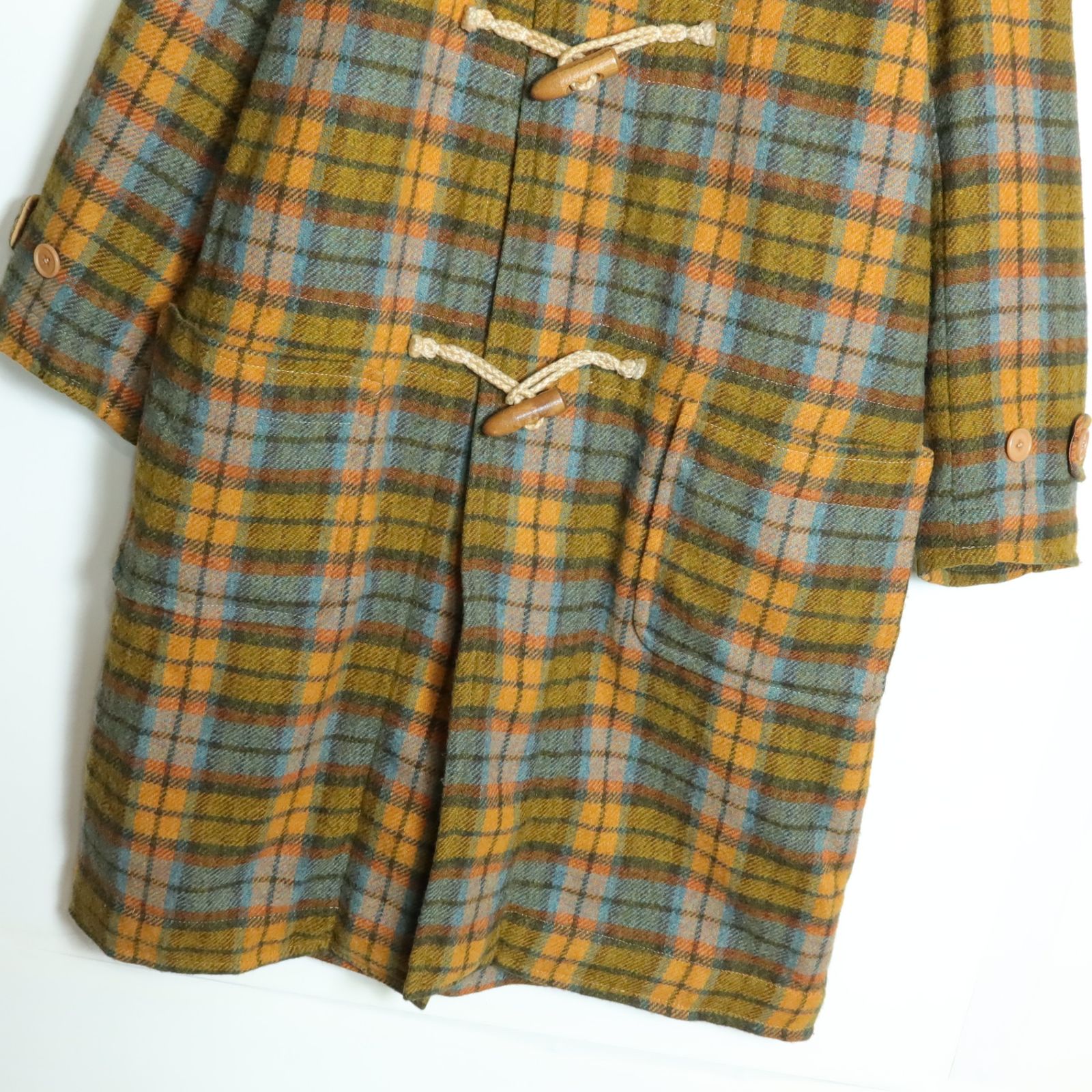 美品】ピンクハウス☆ローズ刺繍♪チェックのダッフルコート フーディ