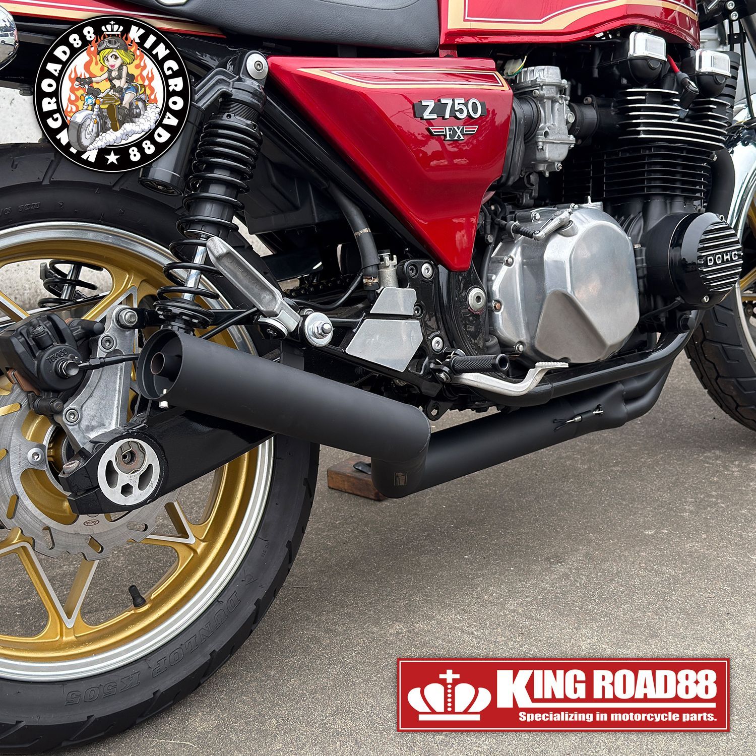 カワサキ ゼファー750 ZR750C KingRoad88 ショート管 エキゾースト 