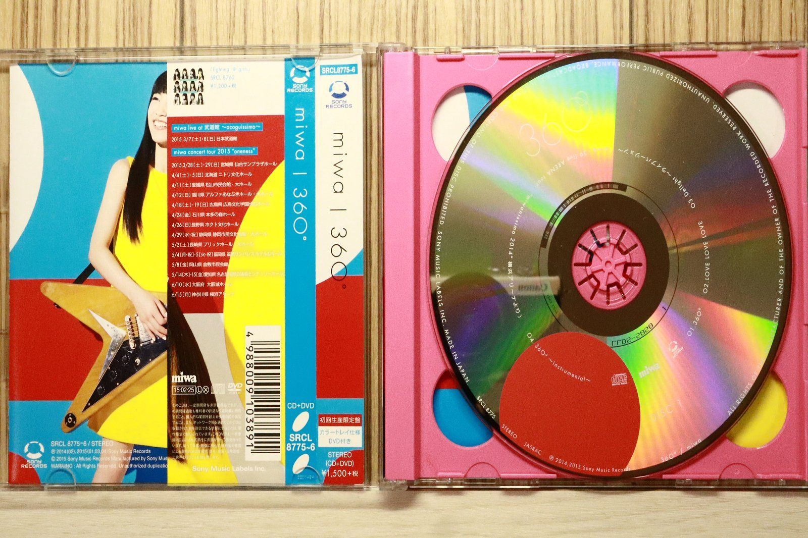 国内盤CD☆ミワ/miwa□ 360°(初回生産限定盤)(DVD付) 【SRCL8775