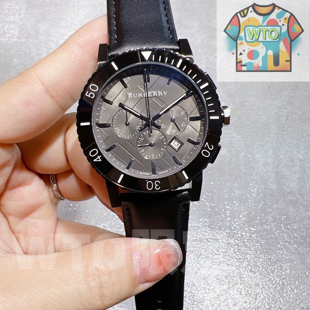 BURBERRY バーバリー メンズ腕時計 44mm｜セラミックベゼル×6針