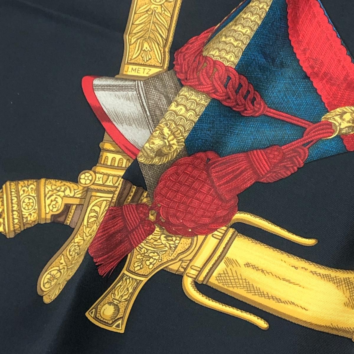 HERMES エルメス スカーフ カレ90/GRAND UNIFORM/壮大な制服 シルク100