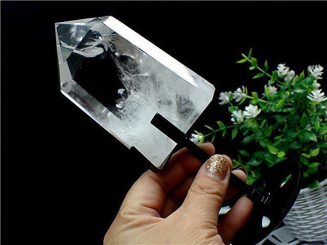 AAA級☆天然高透明度水晶六角柱YT5B2/94B51D - メルカリ