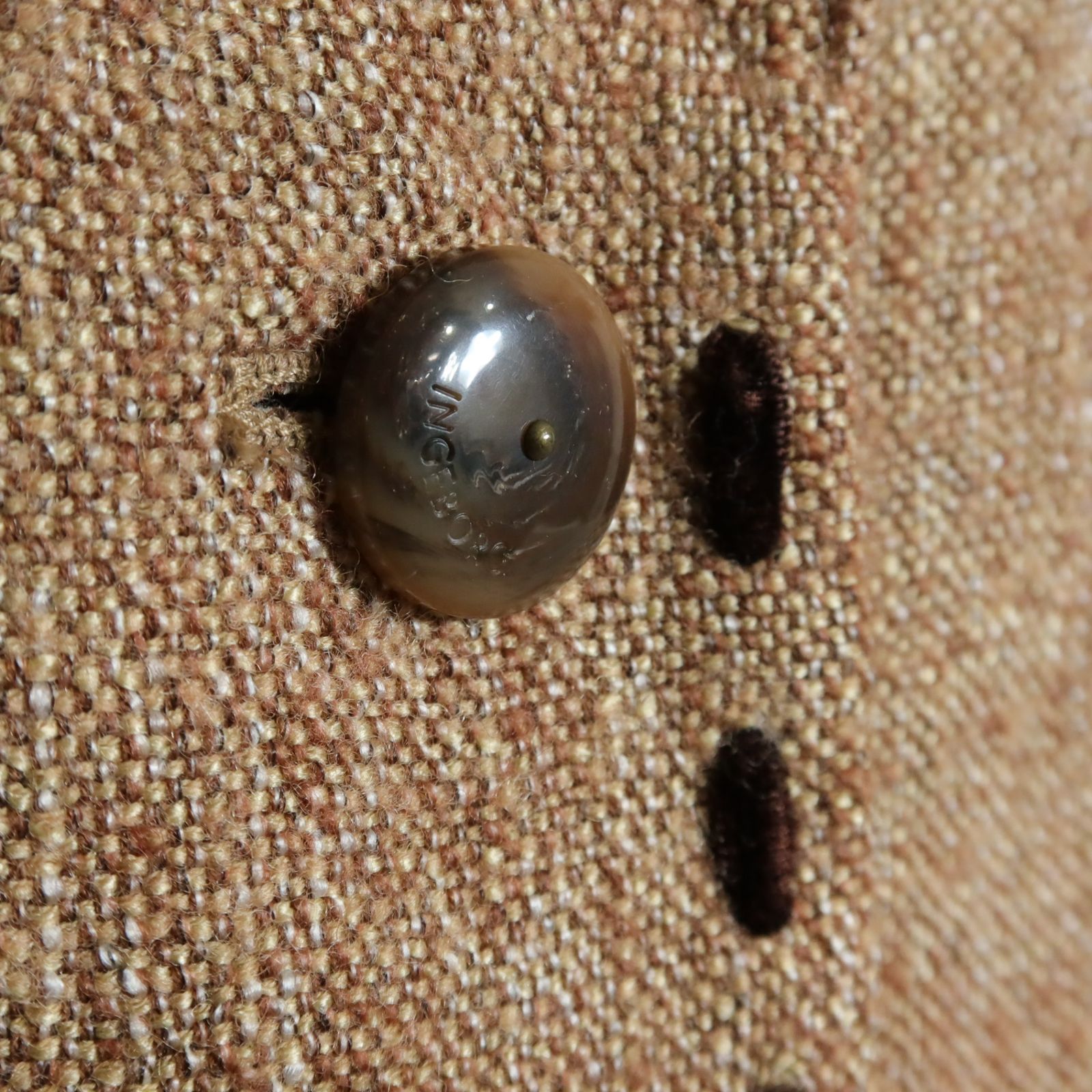 インゲボルグ☆ジャケット サイズM 茶系 ベロアリボン付き♪無地