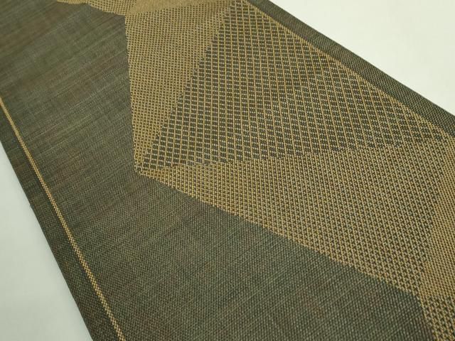 平和屋着物□極上 本場筑前博多織 草木染 手織工房 染匠：小森久 八