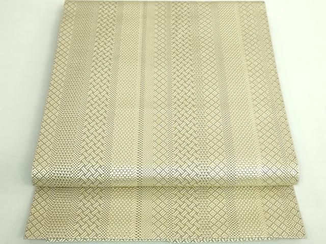 平和屋着物□極上 本場筑前博多織 草木染 手織工房 染匠：小森久 八寸