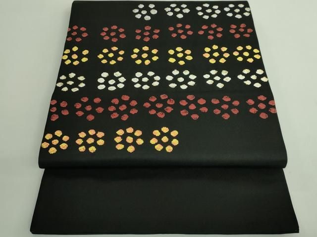 平和屋着物□極上 龍村美術織物 たつむら 九寸開き名古屋帯 梅形段文