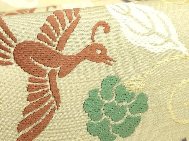 美品　人間国宝　喜多川平郎　有職唐織　袋帯　彩亀甲菊花文　逸品　極上　着物　正絹 平和屋着物○俵屋 人間国宝 喜多川平朗 有職織物 両面 六通柄