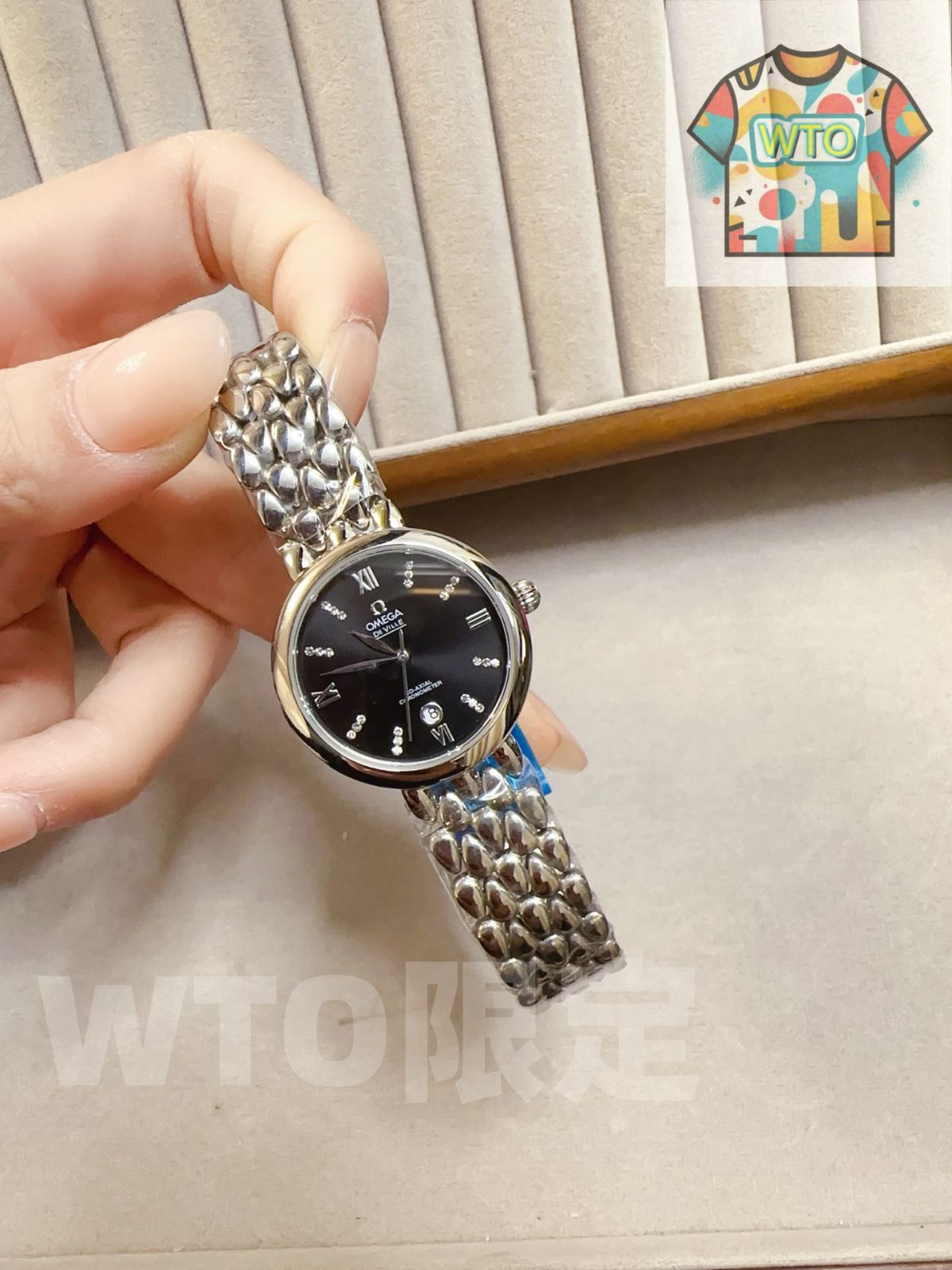 期間限定】オメガ レディース腕時計 28mm 薄型クオーツ ミネラルガラス