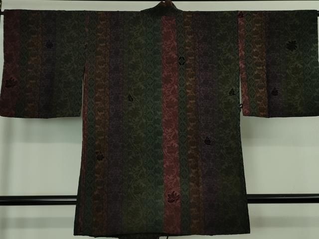 平和屋着物■極上　道中着・ショールセット　輪奈ビロード　草花間道　逸品　DZAB1662kh5 平和屋着物□極上 道中着・ショールセット 輪奈ビロード 草花間道 逸品