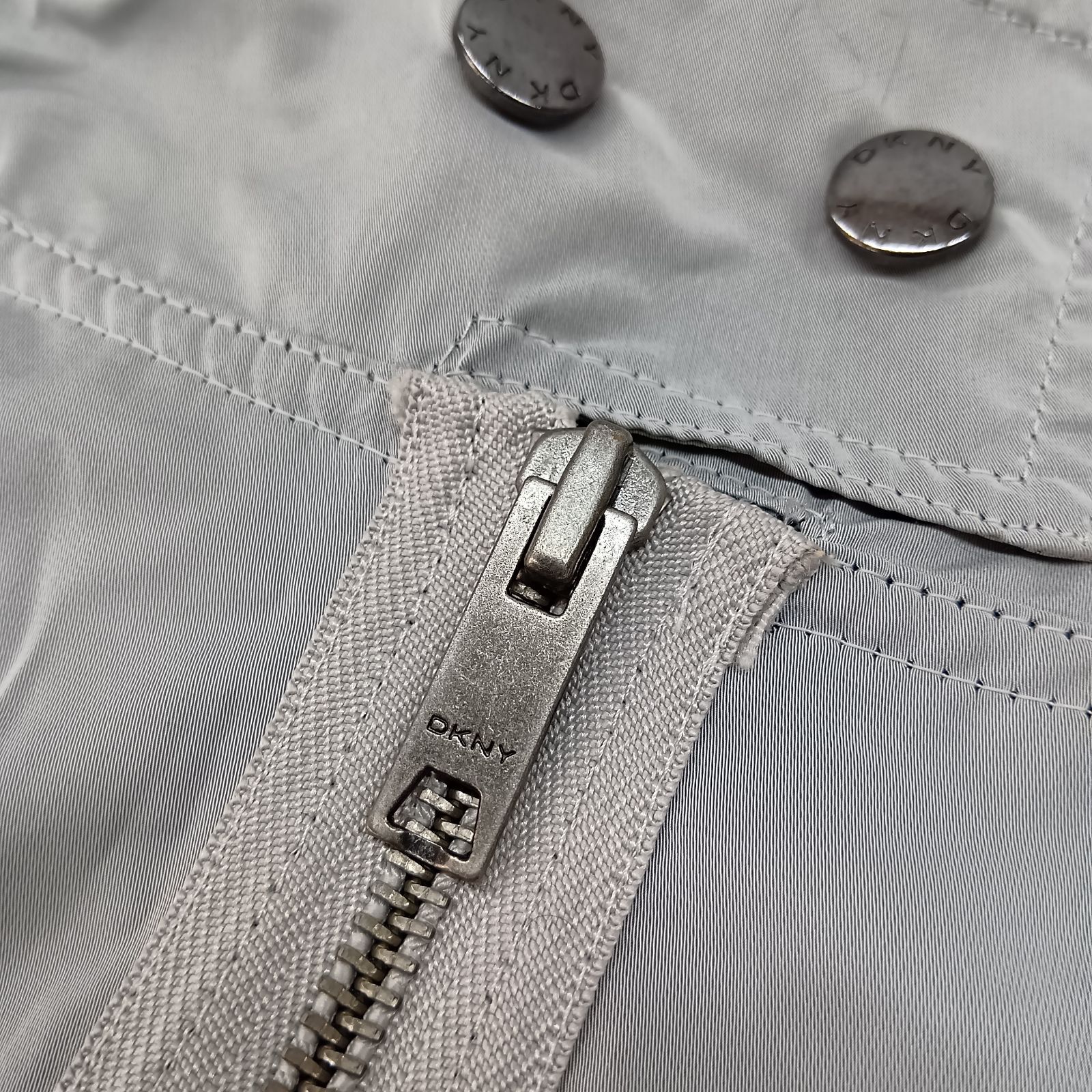 DKNY サイズ4 ロングジャケット マウンテンパーカー フルジップ フード