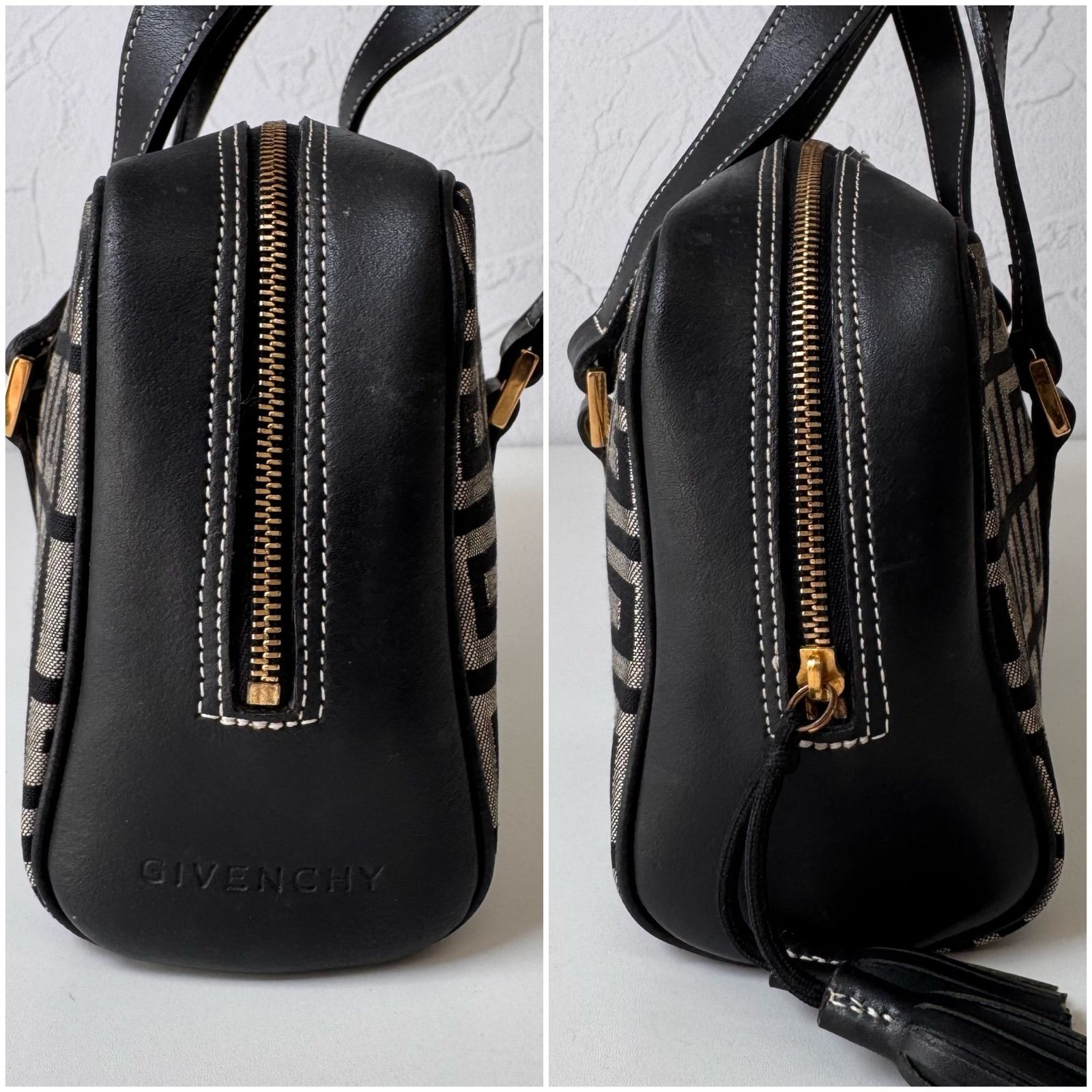 ✨Bランク GIVENCHY ハンドバッグ ミニボストン バッグ Gロゴ 総柄