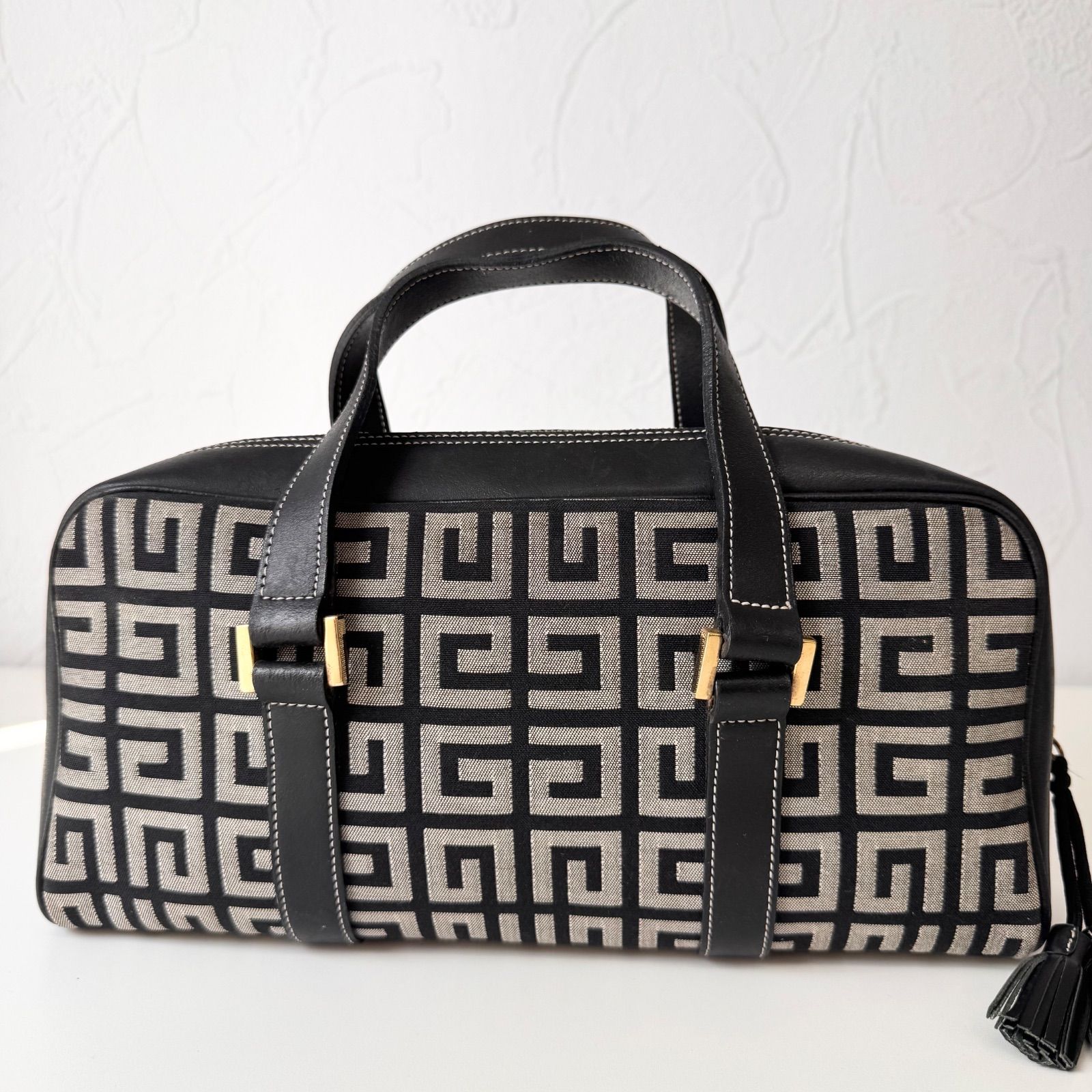 ✨Bランク GIVENCHY ハンドバッグ ミニボストン バッグ Gロゴ 総柄