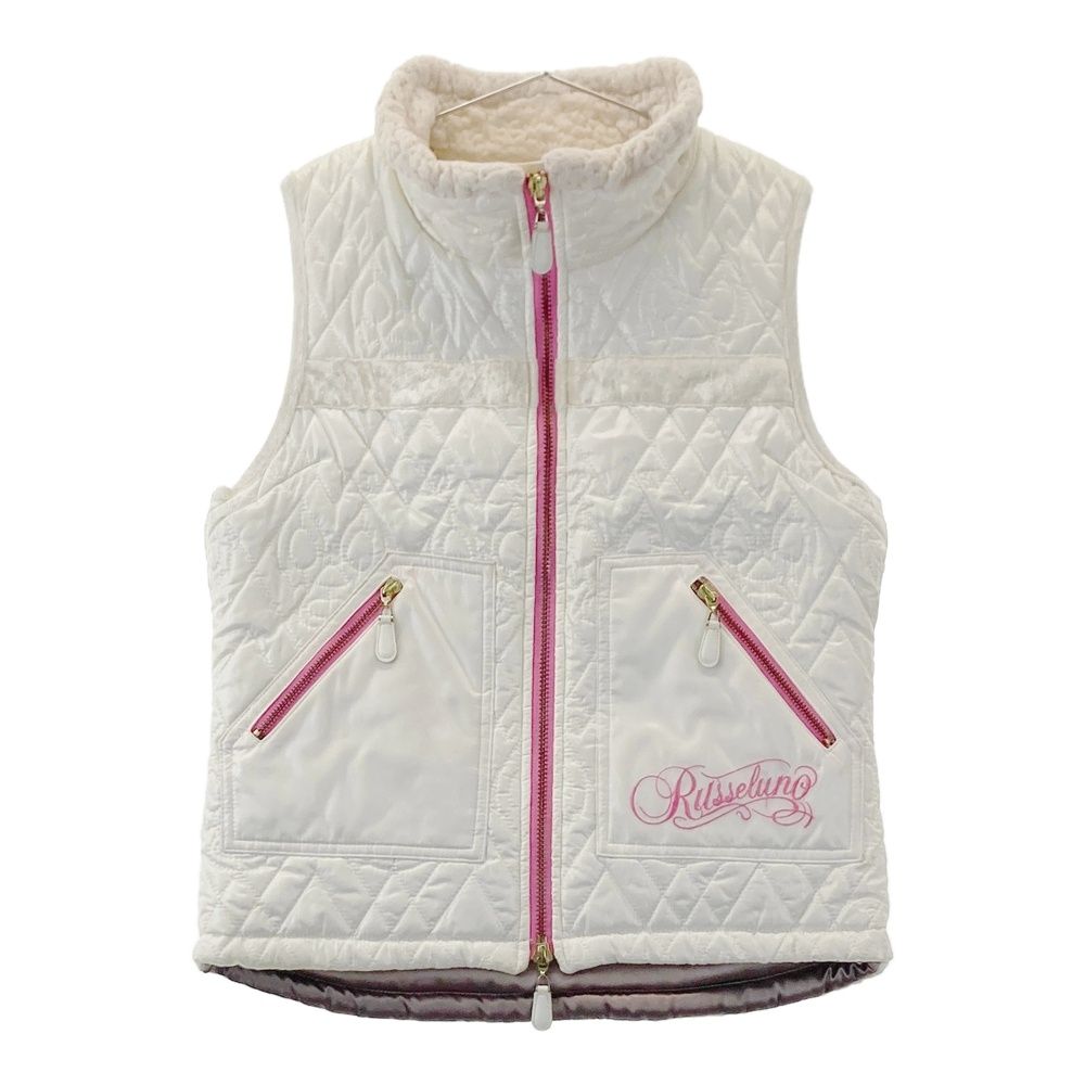 サイズ：M RUSSELUNO ラッセルノ ネックボア ジップベスト キルト