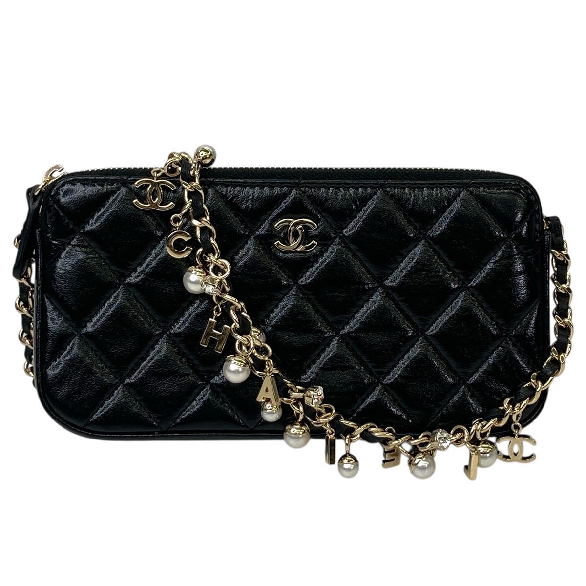 美品✨CHANEL マトラッセ　チェーンウォレット　エナメル　ショルダー 楽天市場】【未使用品】【財布】CHANEL シャネル マトラッセ チェーン