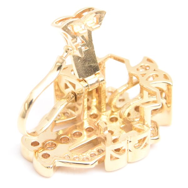 K18/K22  ペンダントトップ ユニセックス ゴールドジュエリー ゆきざき ペンダント ユニセックス ダブルトップ ダイヤモンド