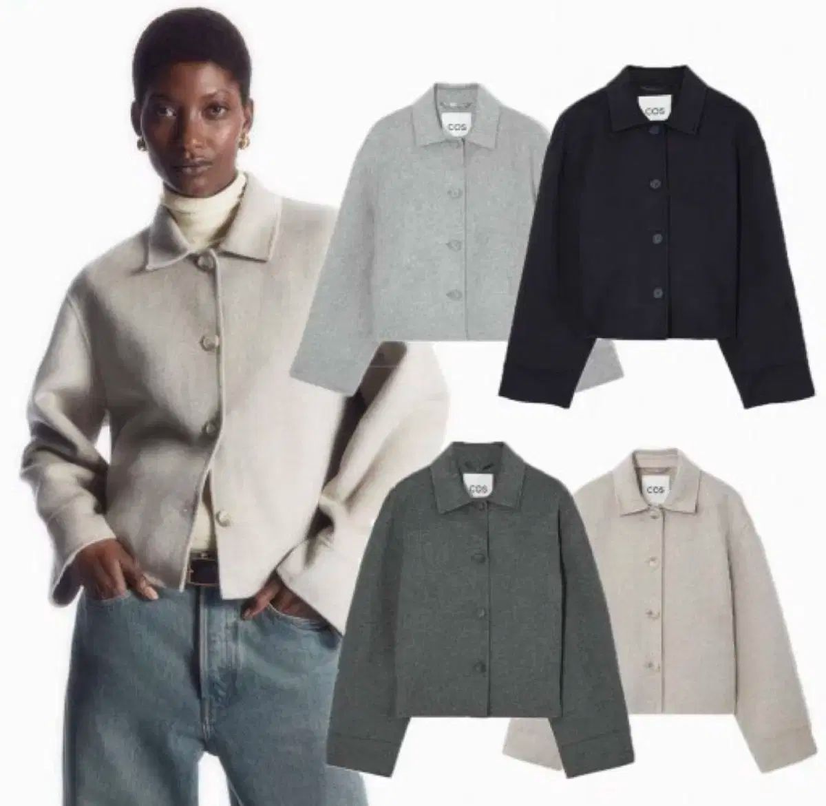 【値下げ】COS オーバーサイズダブルフェイスウールジャケット COS コス オーバーサイズ ダブルフェイス ウール ジャケット - メルカリ