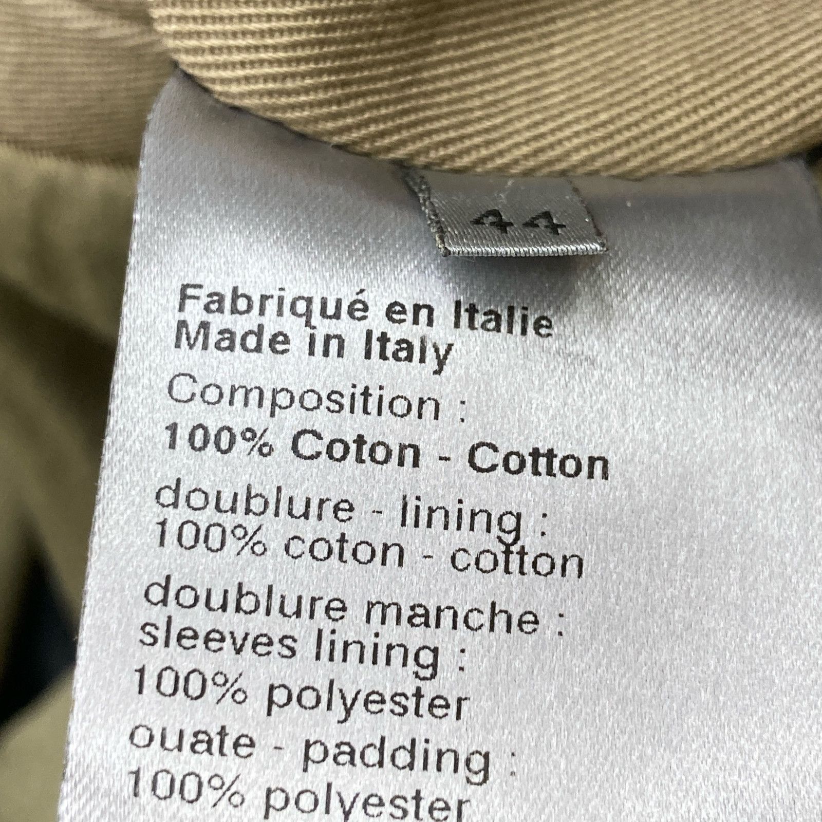 Dior HOMME ディオールオム 05AW ｶｰｷ ﾐﾘﾀﾘｰｼﾞｬｹｯﾄ 44 - メルカリ