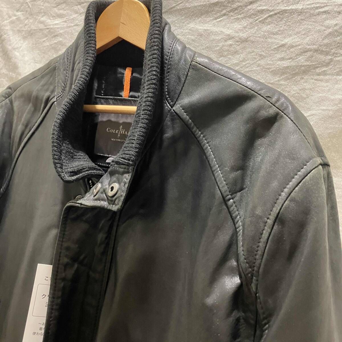 COLE HAAN その他レザージャケット ラムスキンレザー L ブラック