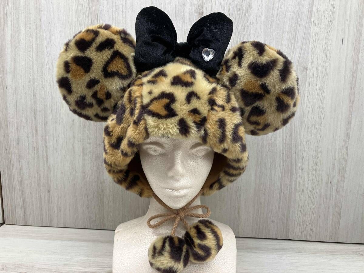 ミニ- ファンキャップ ヒョウ柄 ブラウン 58cm TOKYO Disney RESORT