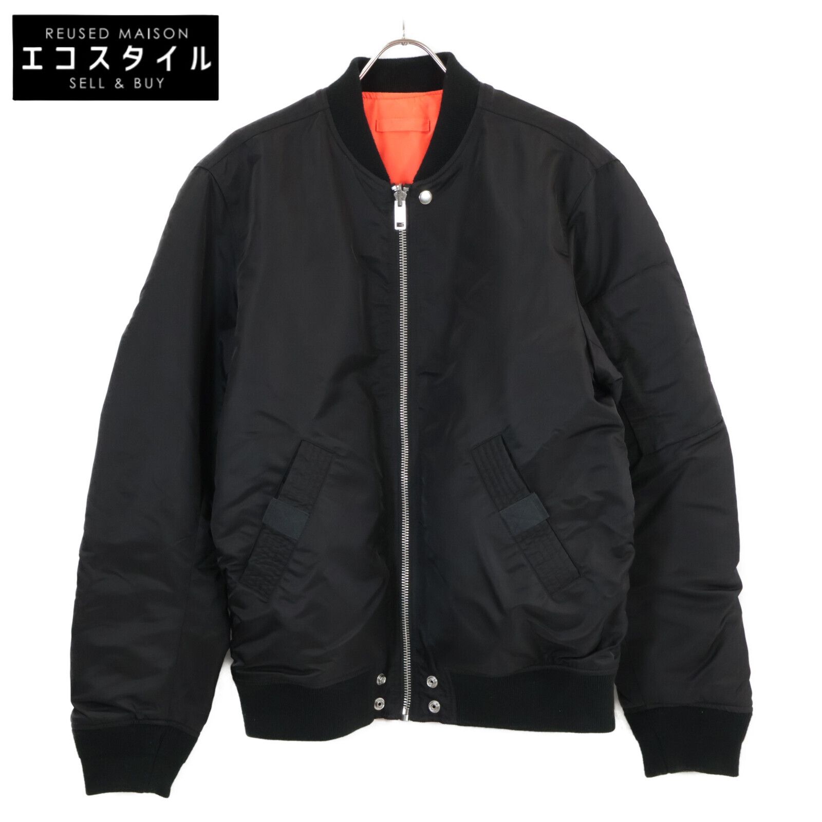 メンズ DIESEL ディーゼル ﾌﾞﾗｯｸ×ｵﾚﾝｼﾞ J-ROSS-NEW LOGO-REV ｼﾞｬｹｯﾄ M