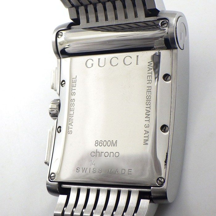 グッチ GUCCI 腕時計 Gメトロ 8600M レクタンギュラー ブラック文字盤