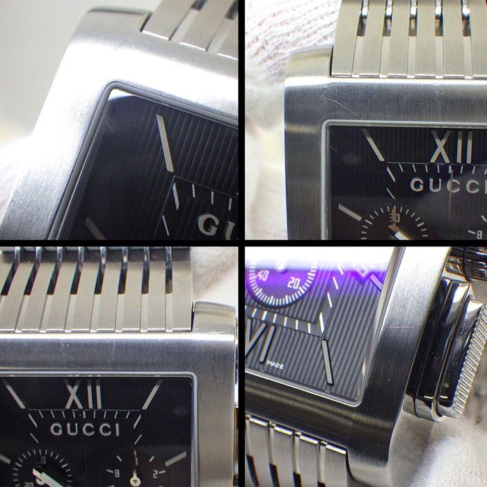グッチ GUCCI 腕時計 Gメトロ 8600M レクタンギュラー ブラック文字盤