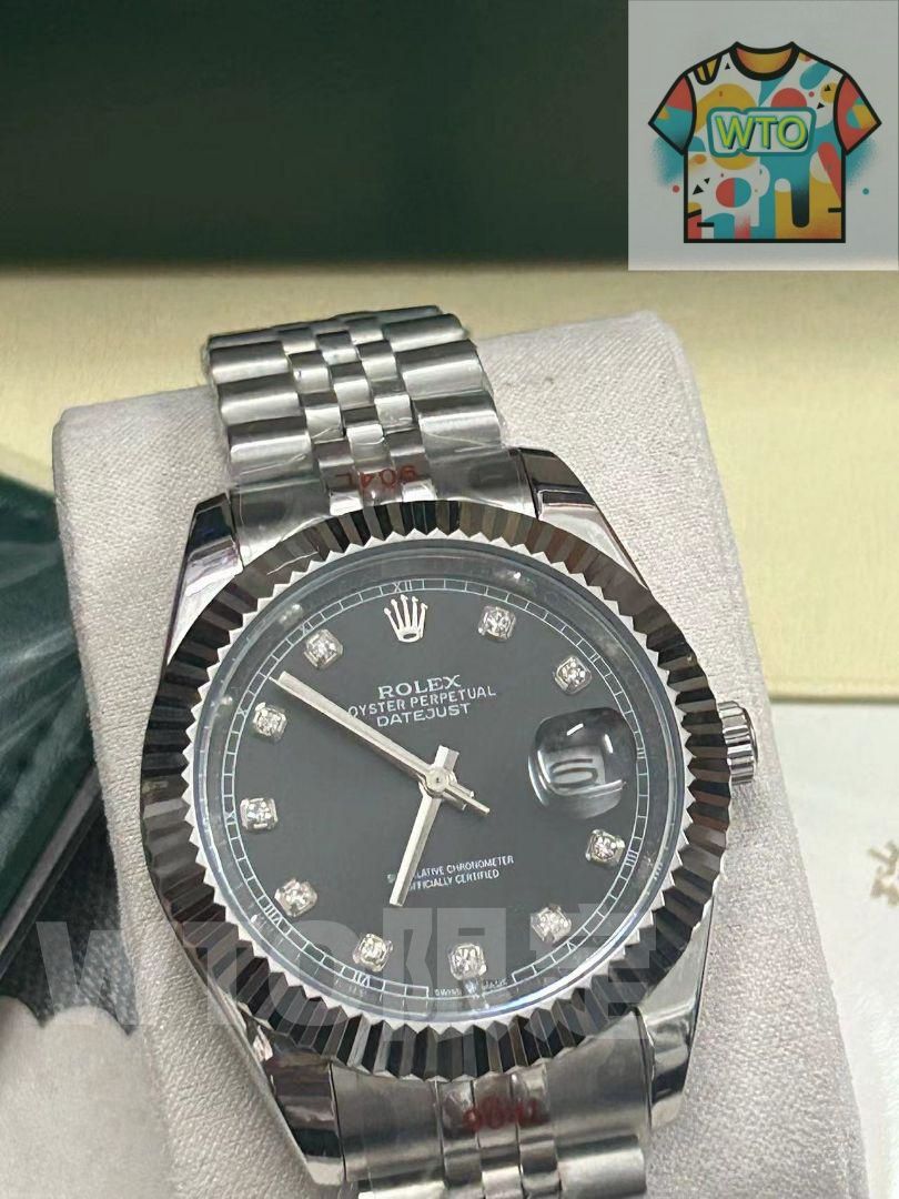 ROLEX Datejust 自動巻き腕時計 ブラック ROLEX Datejust 自動巻き腕時計 ブラック ROLEX Datejust 自動巻き