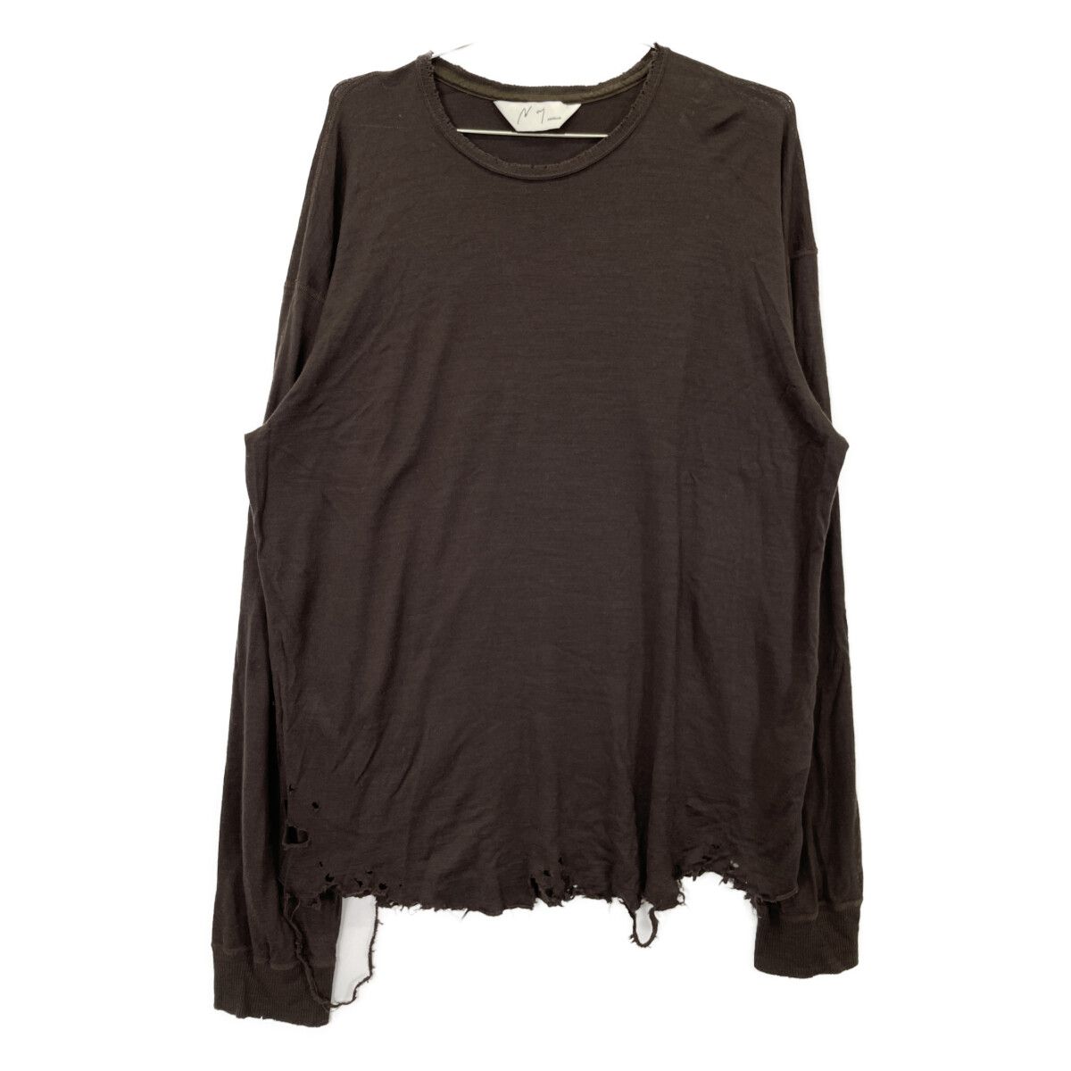 ANCELLM アンセルム ANC-CT79 DAMAGE WOOL CREW LS T-SHIRT 割引 2