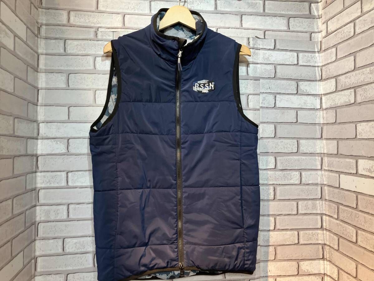 ROSASENロサーセン ベスト リバーシブル ブルー Lサイズ Rosasen