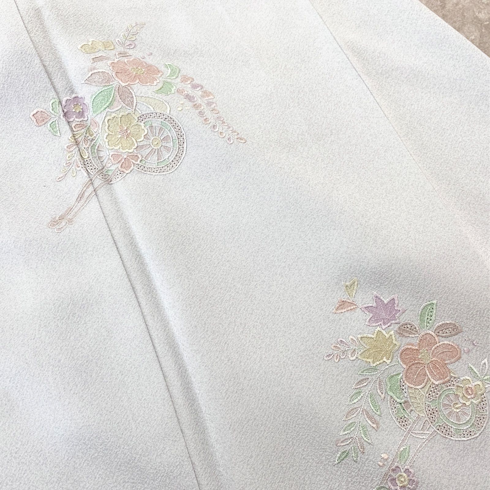 未使用品 逸品 上品 スワトウ刺繍 正絹 訪問着 K1060 - メルカリ