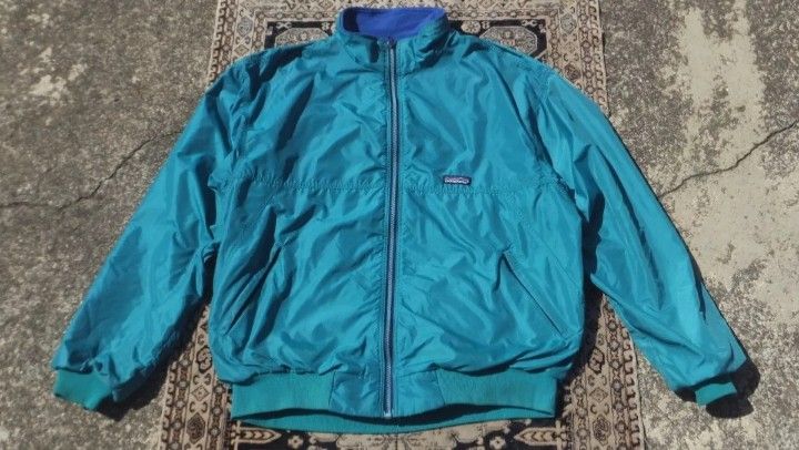 【美品】89年　USA製　パタゴニア　シェルドシンチラジャケット　Mサイズ USA製 89年 patagonia Shelled Synchilla Jacket 紫灰 M 80s