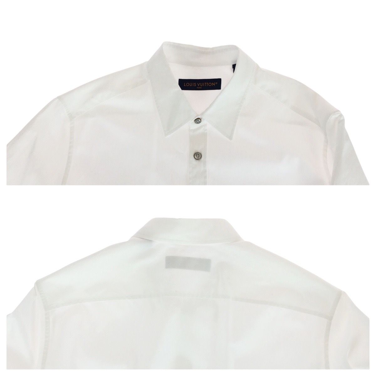 美品 LOUIS VUITTON ルイヴィトン LVロゴ刺繍 ホワイト コットン