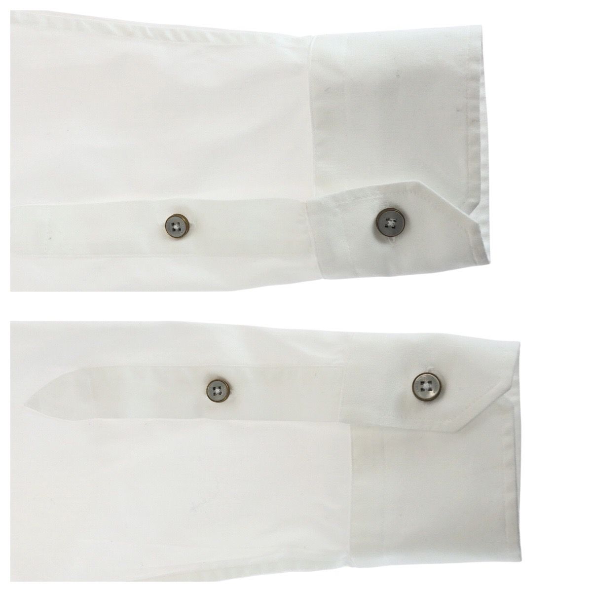 ルイ・ヴィトン　ホワイトシャツ 美品 LOUIS VUITTON ルイヴィトン LVロゴ刺繍 ホワイト コットン