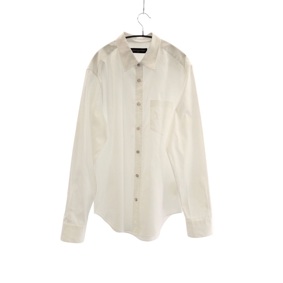 美品 LOUIS VUITTON ルイヴィトン LVロゴ刺繍 ホワイト コットン